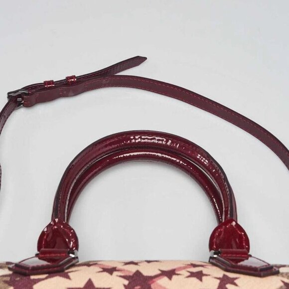 Burberry Beige/Red Supernova Star Check Coated Canvas and Leather Crossbody Bag - Picture 3 of 12